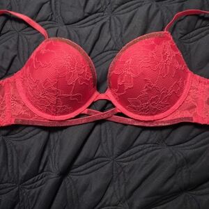 Victoria's Secret Lace Push-Up Bra - Vibrant Pink